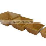 DT012/Good Quality Cheap Square Bamboo Bowl, Bamboo Salad Bowl Set for Kitchen Accessories thumbnail-4