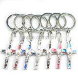 Alloy Metal Crucifix Cross Keychain Religious Cross Keychain Jesus Cross Keychain