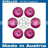 Stellux A193 Glass Chatons Point Back Rhinestones Fuchsia