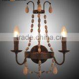 Luxury Chandelier Lamp Modern Wooden Chandelier IC2008-2LRR-ACG Industrial Lighting Decoration Lighting