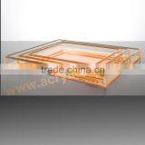 Round Acrylic Drink Service Tray/ Acrylic Dust Cover/ Acrylic Serving Tray thumbnail-3