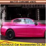 Air Drain Matte Chrome Rose Red Wraps For Car Wrapping (Air Free) thumbnail-6