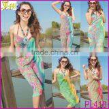 New Bohemia Sexy Girls Summer Open-back Wrap Front Swimsuit Beach Skirt Dress thumbnail-1