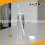 BPA Free Plastic Cylinder Bottles Optional Caps Available thumbnail-1