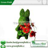 Green Piece Wire Art Garden Moss Animals Rabbit thumbnail-1