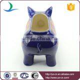 YSfp0004 Little Colorful Hand Print Ceramic Pig Flower Pot for Home thumbnail-4
