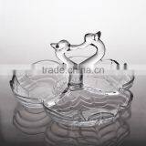 Swan Shaped Glass Plate for Candy,snacks,or Home Decoration,crystal Glassware thumbnail-2