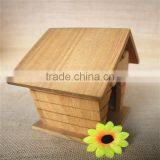 Indoor Bird Houses Paulownia Small Wooden Bird Houses Handmade Christmas Bird Houses Wood Bird House With Door thumbnail-2