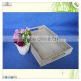 China Manufacture Large Antique Hole Handles Pine Wooden Tray thumbnail-6