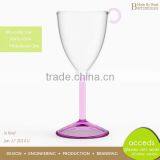 Unique Shaped Pink Color Drinking Glass thumbnail-3
