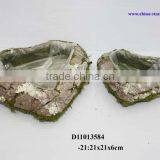 Cemetary Supplies Basket Made of Moss thumbnail-1