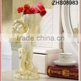 New Polyresin Design Elegant Lovely Angel Baby Type for Garden Decoration With Flower Pot thumbnail-1
