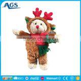 Christmas Plush Toy Cute Lint Bear Wearing Christmas Decoration Suit thumbnail-2
