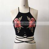 Fitness Crop Tops Ladies Sexy Panty and Bra Sets Tank Top Gym Ladies Cotton Crop Tops thumbnail-5