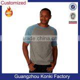 Men's Grey Cotton Raglan T-shirt thumbnail-1