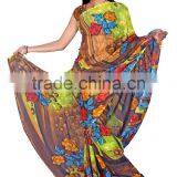 Indian Styles Printed Saree With Blouse thumbnail-4