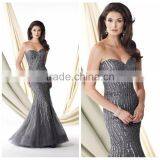 Formal Women Beaded Sleeveless Evening Dress Mermaid thumbnail-1