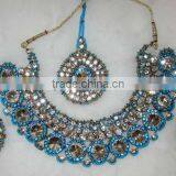 Patwa Beads CHOKER Necklace EARRING Set thumbnail-1