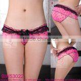 Cute Pink Transparent Polka Dot Panties