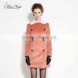 Latest Design Ladies Coat 2017 Pink Coat Woman for High-end Winter Coat