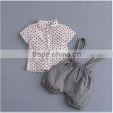 2017 Wholesale Children Boutique Clothing Ploka Shirts and Pants New Fashion Kids Clothes Set thumbnail-2