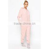 100%cotton Warm Fleece Plain Soft Pink Pig Onesie Pajamas thumbnail-4
