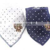 China Cute Baby Gift Applique Cotton Custom Absorbent Dribbler Wholesale Bandana Baby Bibs thumbnail-2