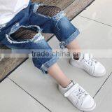 S16961A 2017 Children Cotton Denim Trousers Kids Solid Pants thumbnail-3