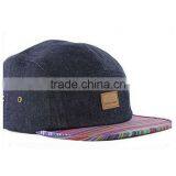 Leather Patch Make Custom Jean 5 Panel Strap Back Hat thumbnail-2