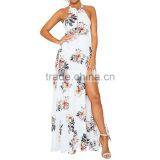 Lady Sexy Split Dress Floral Off Shoulder Party Maxi Dress thumbnail-1