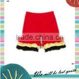 Ruffle Bottom Pants for Baby Girls Red and Yellow and Black 3 Ruffle Baby Pants Kids Ruffle Pants thumbnail-1