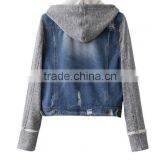 Runwaylover EY0991C 2016 High Quality Denim Women Coat & Hoodies , Women Denim Hoodies & Jacket, OEM Service thumbnail-5