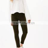 Korean Fashion Designs Casual Pure Color Skinny Fit Trousers Womens thumbnail-3