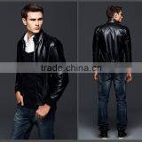 Early Spring Newest Design Leather Man Pu Jackets Leather Boys Locomotive Suit thumbnail-1