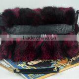 Fox Fur Dual-use Bags Handbags Fashion With Leather Trim thumbnail-4