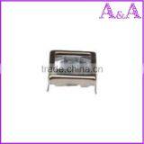 High Quality 100 Sets Silver Tone No Sew Open Ring Snap Press Fastener Metal Buttons thumbnail-2