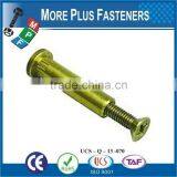 Made in Taiwan Aluminum Slotted Brass Smooth Truss Barrel Head Steel Phillips Flat Head Stainless Steel Mating Screw thumbnail-3