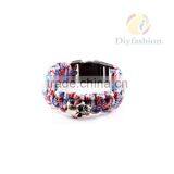 China Supplier Adjustable Stainless Custom In Paracord Bracelet PC6017-5 thumbnail-3