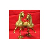 Bronze galloping horse carving (product is a pair)
