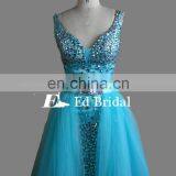 Fashion Detachable Skirt Stone Beaded Two Piece Sexy Prom Dress For Girls thumbnail-2