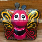 Butterfly shape Special design beautiful leather coin wallet pocket coin purse