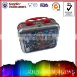 Spiderman shape lunch tin box with PVC window