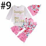 "Dance LIKE NO ONE IS Watching" 2019 Gold Letter Print Bodysuits & Pants & Hat & Headband 4pc Set thumbnail-5