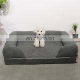 Natural Modern Plush China Extra Luxury Large Square Grey Hot Cheap Portable Faux Fur Pet Dog Cat Bed Sofa thumbnail-6