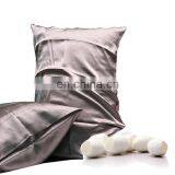 Luxury Elegant Simple Style Standard Size Gray 100% Silk Single Summer Pillow Case 100% Mulberry With Side Envelope Design