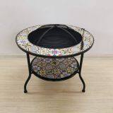 Outdoor Metal Brazier Square Table Firepit Garden Patio Heater/BBQ/Ice Pit With Waterproof Cover (Fire Pit & Grill) thumbnail-2