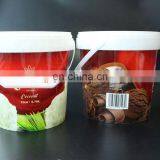 1Gallon PP Food Grade Round Plastic Buckets With Handle And Lids For Ice-cream ,Candy thumbnail-3