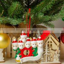 2020 New Design DIY Family Name Blessing Resin Snowman Christmas Tree Hanging Santa Christmas Ornament thumbnail-3