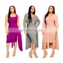 2021 Fall Fashion Women's Two-piece Sexy Trendy One-piece Dress Two-piece Women's Set
