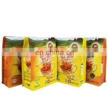 Stand up Milk Tea Pouch Bag Aluminum Foil Flat Bottom Coffee/snack/nuts Plastic Packaging Bag